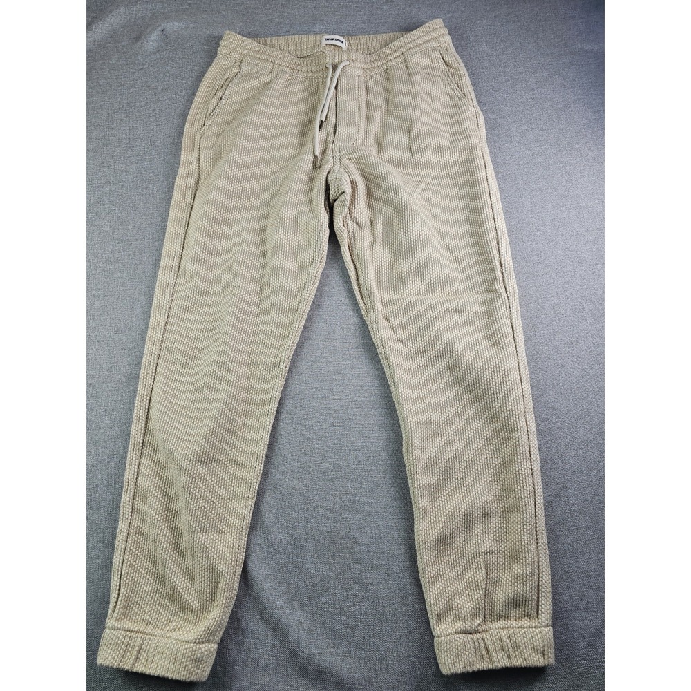 Taylor Stitch The Apres Pant Jogger Mens Medium Beige Sashiko Organic Cotton